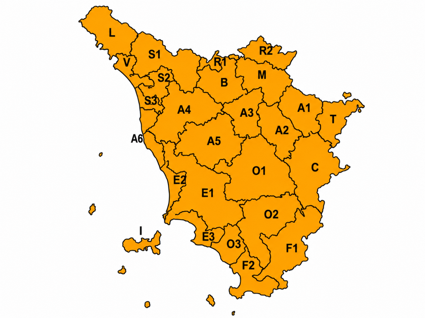 CODICE arancione Toscana